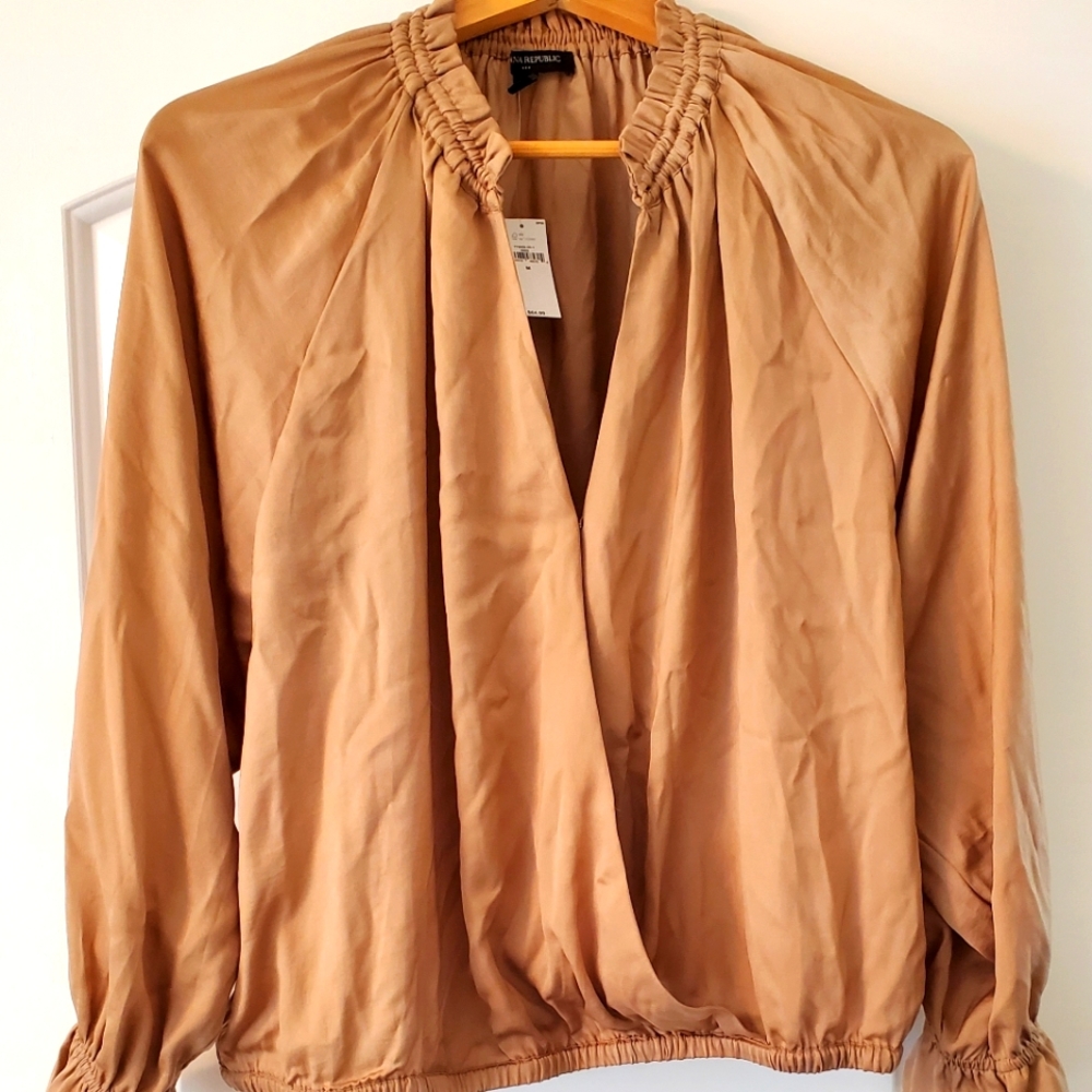 Banana Republic Ruffle-Neck Wrap Top